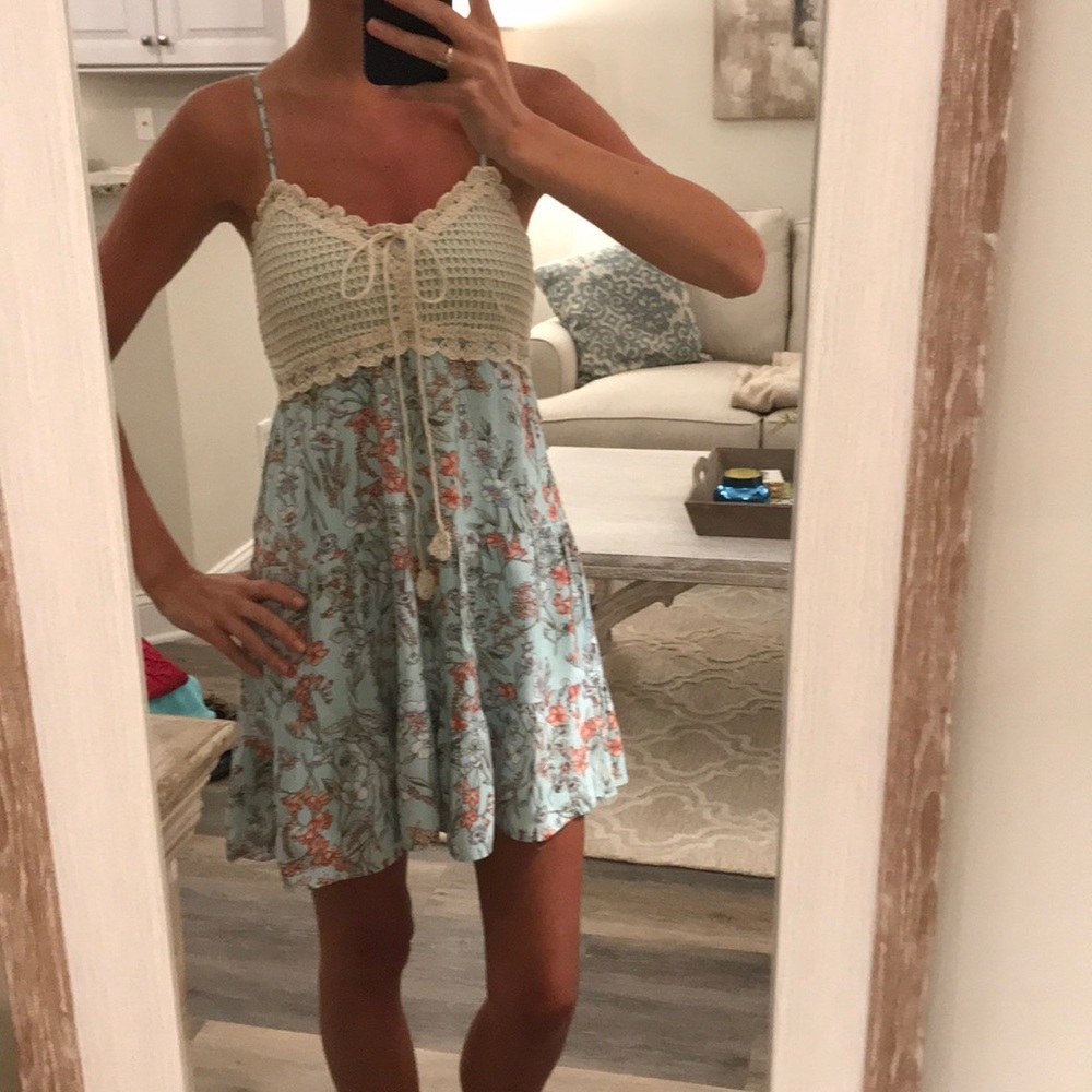 Crochet and Floral dress